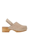 UNLACE UNLACE WOMAN MULES & CLOGS BEIGE SIZE 8 SOFT LEATHER