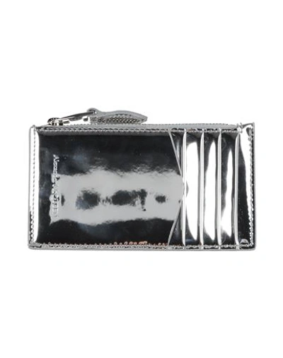 Alexander Mcqueen Woman Coin Purse Silver Size - Soft Leather