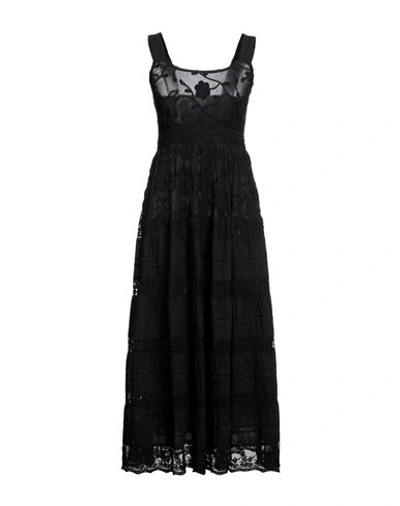 Iconique Woman Midi Dress Black Size S Cotton