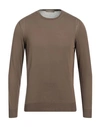 Cruciani Man Sweater Khaki Size 44 Cotton In Beige
