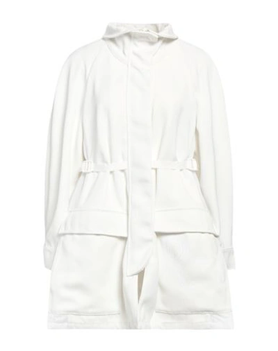 Emporio Armani Woman Overcoat White Size 10 Polyester