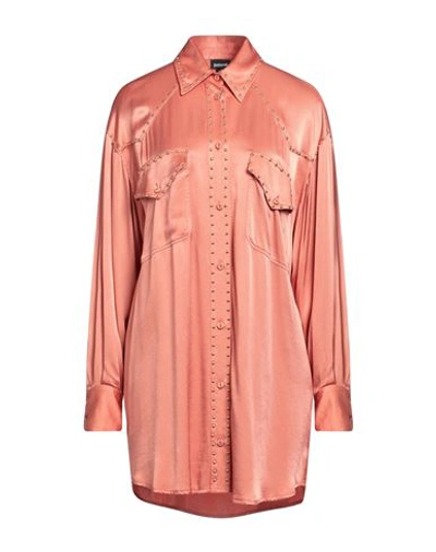 Just Cavalli Woman Shirt Salmon Pink Size 4 Viscose