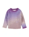 ERL ERL TODDLER GIRL SWEATER LILAC SIZE 4 MOHAIR WOOL, POLYAMIDE, WOOL