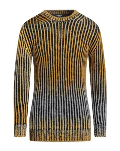 Dondup Man Sweater Mustard Size 36 Wool, Acrylic, Baby Alpaca Wool In Yellow