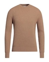 Lucques Man Sweater Camel Size 42 Polyamide, Viscose, Wool, Cashmere In Beige
