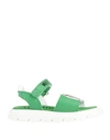 MOSCHINO TEEN MOSCHINO TEEN TODDLER BOY SANDALS GREEN SIZE 9.5C SOFT LEATHER