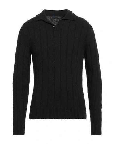 Lardini Man Sweater Black Size 40 Baby Alpaca Wool, Polyamide