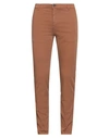 Zadig & Voltaire Man Pants Brown Size 26 Cotton, Elastane