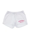Dsquared2 Toddler Girl Shorts & Bermuda Shorts White Size 4 Cotton In White