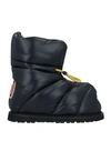 Dsquared2 Woman Ankle Boots Black Size 9 Textile Fibers In Black