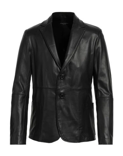 Street Leathers Man Suit Jacket Black Size 3xl Soft Leather