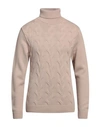 Why Not Brand Man Turtleneck Beige Size Xl Acrylic, Wool