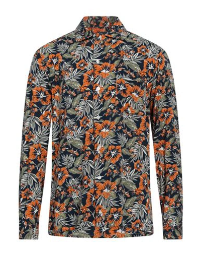 Barba Napoli Man Shirt Midnight Blue Size 16 ½ Viscose
