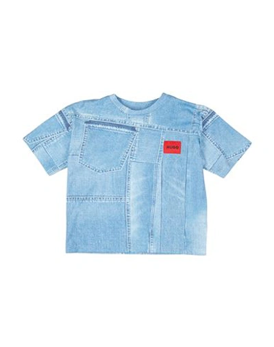 Hugo Boss Babies' Hugo Toddler Girl T-shirt Blue Size 6 Polyester, Cotton, Elastane