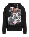 Just Cavalli Man Sweatshirt Black Size 3xl Cotton, Elastane