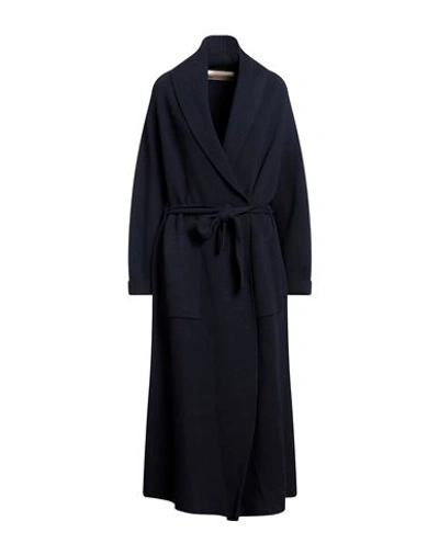 Gentryportofino Woman Cardigan Midnight Blue Size 8 Cashmere In Blue