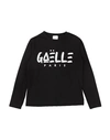 Gaelle Paris Babies' Gaëlle Paris Toddler Girl T-shirt Black Size 6 Cotton, Elastane