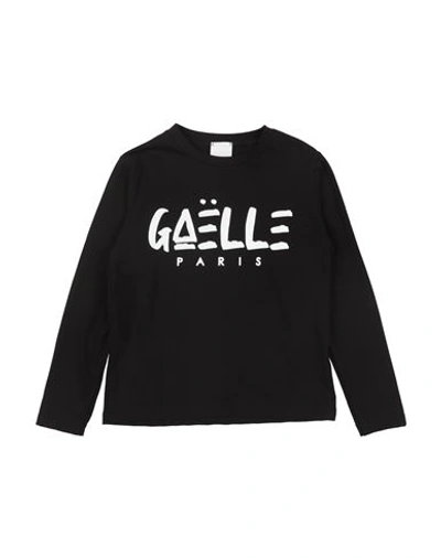 Gaelle Paris Babies' Gaëlle Paris Toddler Girl T-shirt Black Size 6 Cotton, Elastane