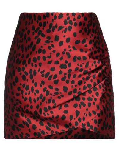 Just Cavalli Woman Mini Skirt Red Size 8 Polyester