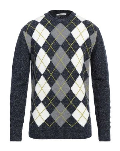 Kangra Cashmere Kangra Man Sweater Navy Size 42 Wool, Polyamide, Cotton In Navy Blue