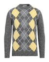 Kangra Cashmere Kangra Man Sweater Grey Size 44 Wool, Polyamide, Cotton