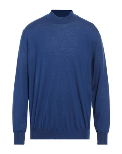 Ferrante Man Sweater Blue Size 48 Merino Wool