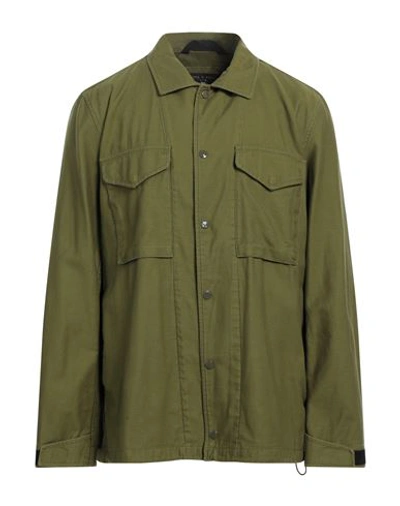 Rag & Bone Man Overcoat & Trench Coat Military Green Size L Cotton