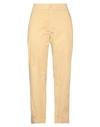 SUN HOUSE SUN HOUSE WOMAN PANTS BEIGE SIZE L COTTON, ELASTANE