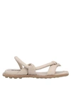 I Malloni Woman Sandals Light Brown Size 11 Soft Leather In Beige