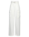 Max Mara Woman Pants White Size 14 Linen, Cotton In White