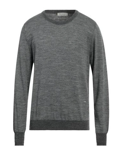 Trussardi Man Sweater Grey Size Xs Acrylic, Viscose, Virgin Wool
