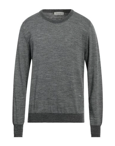 Trussardi Man Sweater Grey Size Xxl Acrylic, Viscose, Virgin Wool