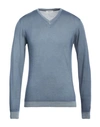 Wool & Co Man Sweater Bright Blue Size 3xl Merino Wool