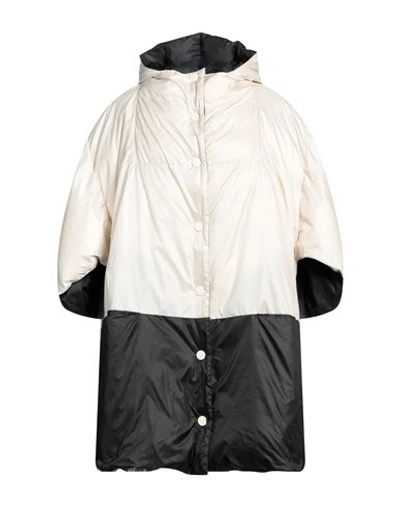 Gentryportofino Woman Down Jacket Cream Size 8 Polyester In White