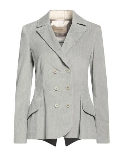 Gentryportofino Woman Blazer Sage Green Size 10 Cotton, Elastane