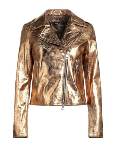 Street Leathers Woman Jacket Copper Size Xl Soft Leather In Orange