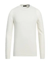 Roberto Collina Man Sweater Ivory Size 36 Cotton, Nylon, Elastane In White