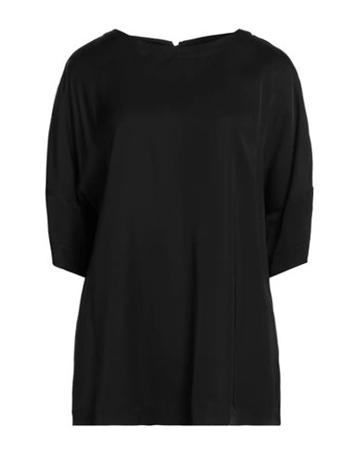 Cavalli Class Woman Top Black Size 12 Viscose