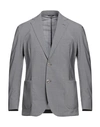Tombolini Man Blazer Grey Size 46 Virgin Wool, Elastane