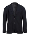 Tombolini Man Blazer Midnight Blue Size 44 Virgin Wool, Elastane In Blue