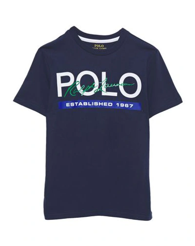 Polo Ralph Lauren Babies'  Polo T-shirt Toddler Boy T-shirt Midnight Blue Size 5 Cotton