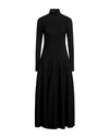 Gentryportofino Woman Midi Dress Black Size 6 Virgin Wool, Polyester