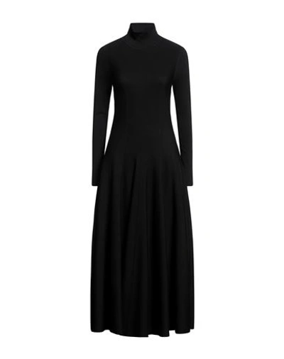 Gentryportofino Woman Midi Dress Black Size 6 Virgin Wool, Polyester