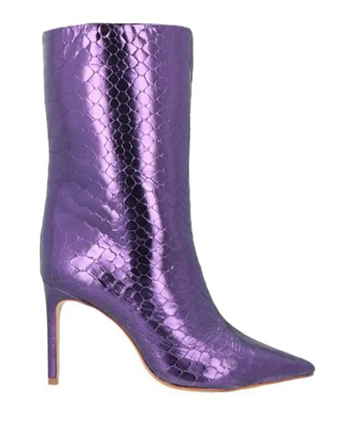 Schutz Woman Ankle Boots Purple Size 9.5 Soft Leather