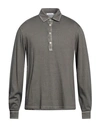 Boglioli Man Polo Shirt Grey Size Xxl Cotton, Cashmere