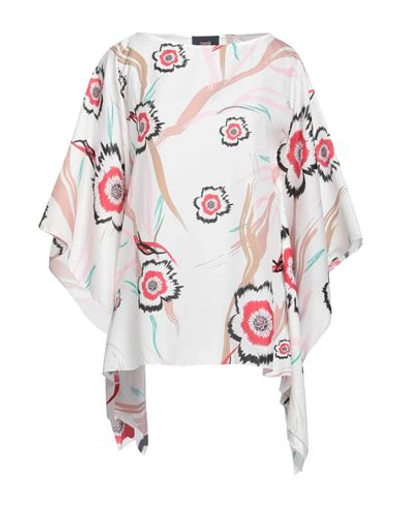 Cavalli Class Woman Top White Size S Polyamide, Silk In White