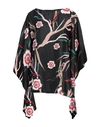 Cavalli Class Woman Top Black Size S Polyamide, Silk In Black