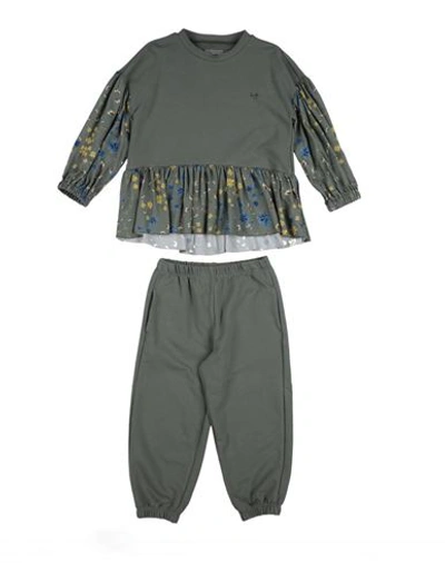 Il Gufo Babies'  Toddler Girl Co-ord Military Green Size 4 Cotton, Elastane, Viscose