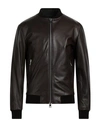 Street Leathers Man Jacket Dark Brown Size M Soft Leather