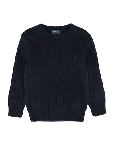 Polo Ralph Lauren Babies'  Cable Wool-cashmere Sweater Toddler Boy Sweater Midnight Blue Size 5 Lambswool, Ca